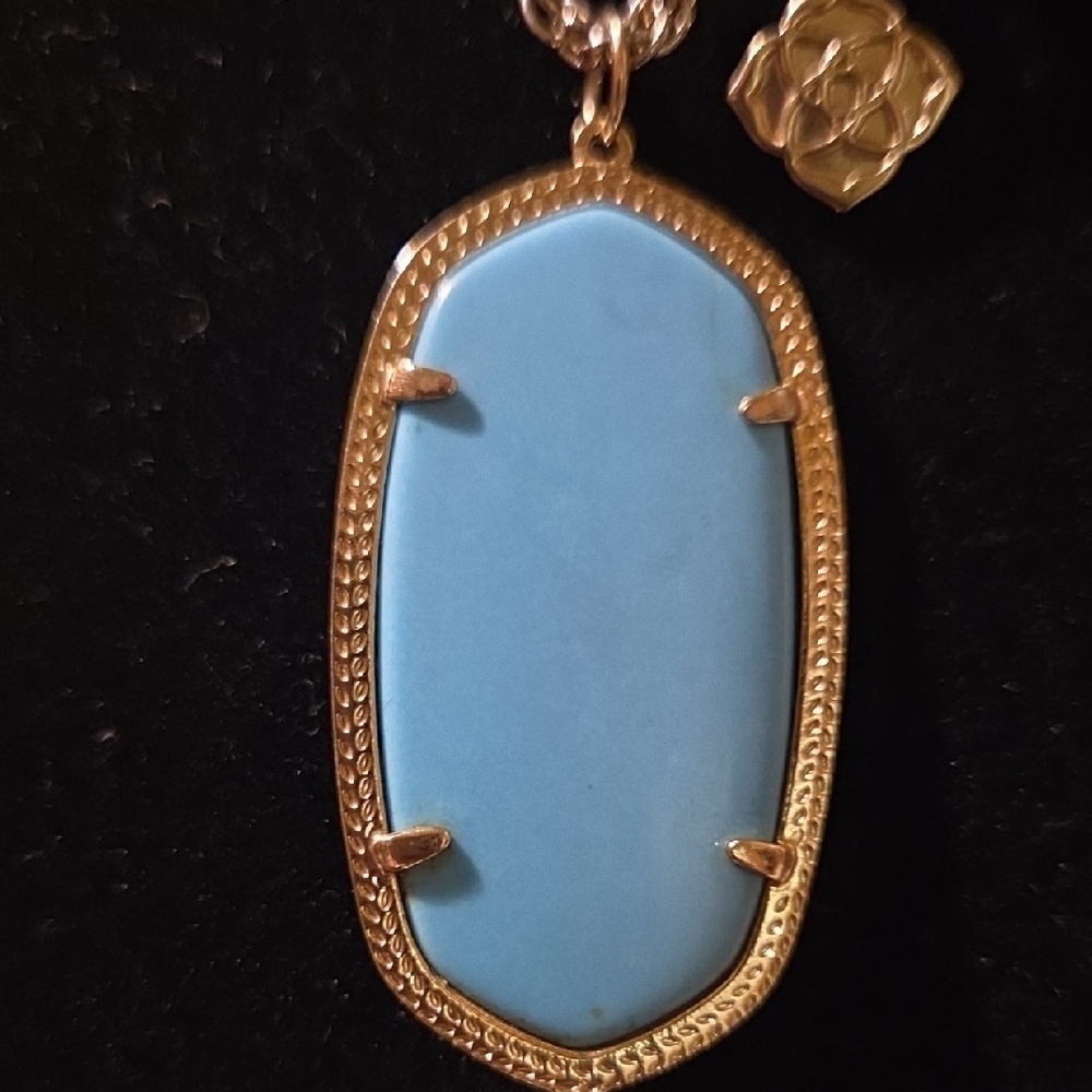 🤑SOLD😇Kendra Scott Rayne Turquoise Magnesite Tassel Necklace in Retired - Picture 4 of 5